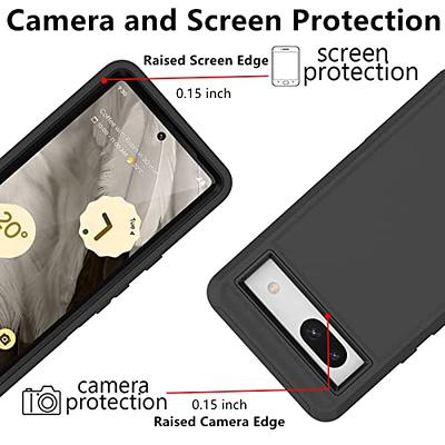 Hekodonk for Google Pixel 6A Case (2022), Heavy Duty Shockproof Protection  Hard Plastic+Silicone Rubber Hybrid 3 in 1 Drop Protective Case for Google