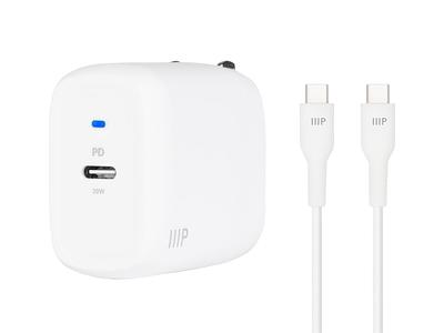 65W 3-Port GaN Charger & USB-C to USB-C Charging Cable Bundle