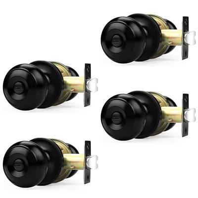 Probrico (5 Pack) Round Privacy Door Knob(Thumb Turn Lock on The