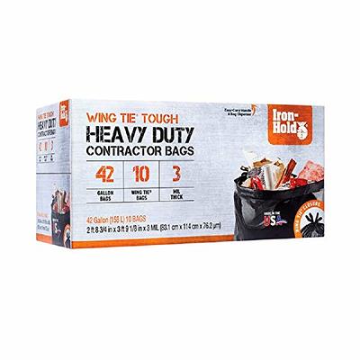 Iron-Hold 42 Gal Contractor Bags Wing Ties 20 Pk