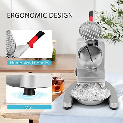 VIVOHOME 11 Inch Height Electric Dual Blades Ice Crusher Shaver Snow Cone  Maker Machine Silver 143lbs/hr with Ice Pick for Home and Commercial Use -  Yahoo Shopping