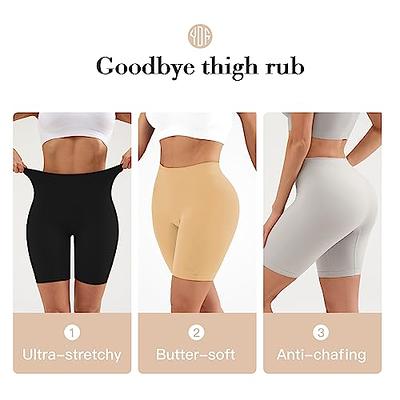 YADIFEN 3 Pack Women Seamless Slip Shorts Stretch High Waist Yoga Bike  Short Boyshort Panties for Under Dress at  Women's Clothing store