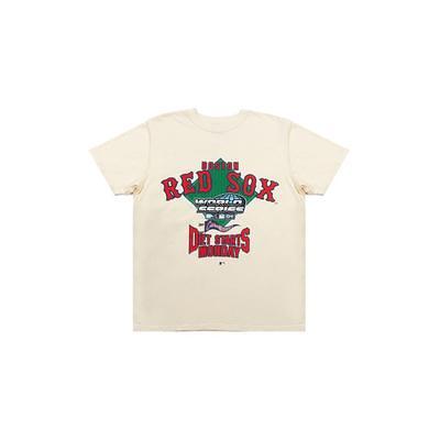 Infant Tiny Turnip White Boston Red Sox Baseball Tie T-Shirt