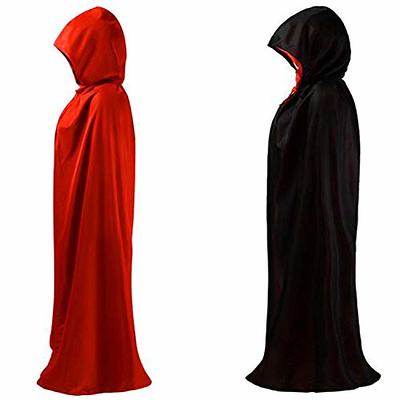 Ramede 4 Pcs Halloween Vampire Costume Cape Black Red Reversible Cloak  Stand Collar Masquerade Cape for Men Women Kids (47 Inches) - Yahoo Shopping