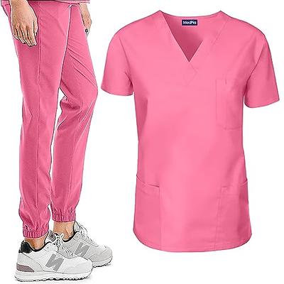 MEDPIA Women's Medical Uniform Set – 4 Way Stretch 8 Pockets V