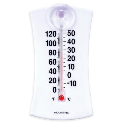 Springfield Indoor Outdoor Big Bold Thermometer, 8.5 Inch, White