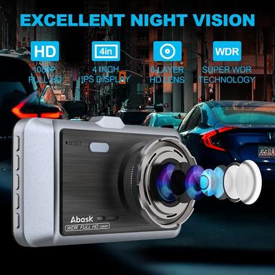 Dash Cam Front and Rear, Mini Dash Cam 1080P Full HD with 32GB SD Card,  2.45 inch IPS Screen, 2 Mounting Ways, Night Vision, WDR, Accident Lock,  Loop