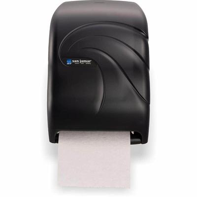 San Jamar T8490TBK Smart Essence Oceans Hands Free Paper Towel Dispenser -  Black Pearl