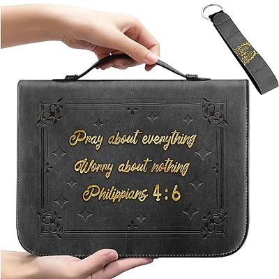  Vodetik Large Floral Bible Case Leather for Women Bible Cover  Case for Teen Girls with Zippered Handle Scripture Case for Scripture Study  : Office Products