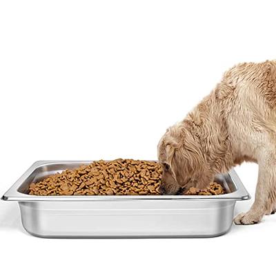 Shallow Stainless Steel Dog Bowls for Large Dogs, Perfect Food and Water  Bowls for Large, X-Large, and Huge Dogs (1.0 gallons/4 quarts) - Yahoo  Shopping