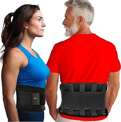 FREETOO Back Brace for Lower Back Pain Relief with Pulley System