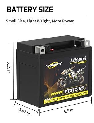 LiFePO4 12v 4Ah Lithium Battery for Motorcycle/ Lawn Mower/ ATV