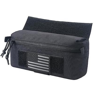 WYNEX Tactical Folding Admin Pouch, Molle Tool Bag of Laser-Cut Design,  Utility Organizer EDC Medical Bag Modular Pouches Tactical Attachment Waist