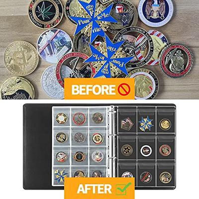 MUDOR Challenge Coin Collection Holder Album for Collectors, Military  Challenge Coin Collection Book, Challenge Coin Display Holds 114 Coins,  Medallions, Badges, Tokens, Casino Chips - Yahoo Shopping