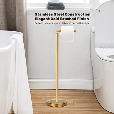 Toilet Paper Holder Stand Bathroom Toilet Paper Storage for 4 Paper Rolls  with Heavy Base, Free