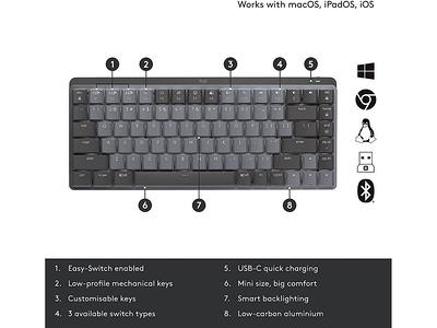 Logitech MX Mechanical Mechanical Wireless Bluetooth Keyboard with