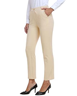 MoFiz Straight Leg Business Casual Dress Pants for Women Stretchy