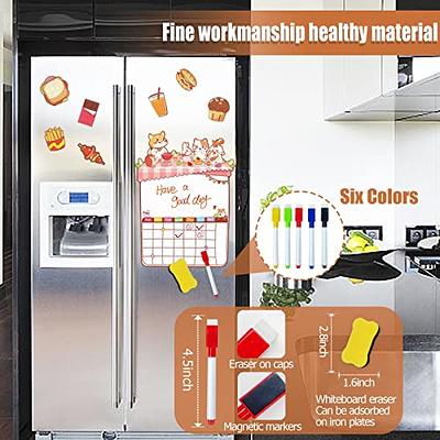 Kedudes Dry Erase Calendar for Fridge Magnetic Set - 2pk Monthly Fridge  Calendar White Board Planner Organizer, 6 Color Markers - Calendar  Whiteboard