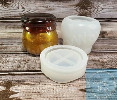  Mymanjerfu Glass Jar with Lid and Spoon, 12 oz 2 Pack