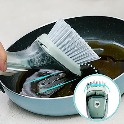 Soap Dispensing Dish Brush Storage Set