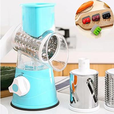 Stainless Steel Multi-Function Manual Rotary Grater, 3 Easy Interchangeable  Blades, Vegetable Cutter, Cheese Shredder, Veggie Slicer, Kitchen Gadget -  Yahoo Shopping