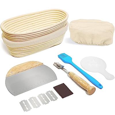 2Pcs Bread Proofing Basket Silicone Oval Dough Proofing Box
