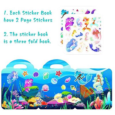 3 Sets Portable Jelly Sticker Book, Reusable Ocean Farm Animal