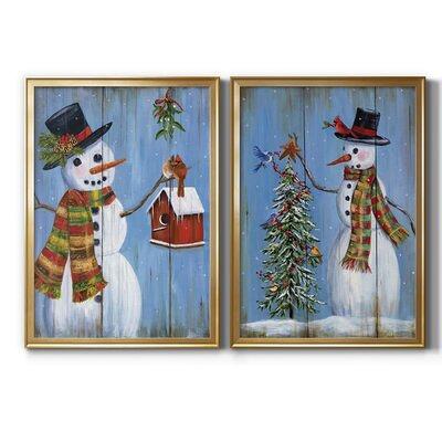 Merry Christmas Greenery I - Graphic Art Print on Canvas The Holiday Aisle Format: Wrapped Canvas, Size: 18'' H x 18'' W x 2'' D