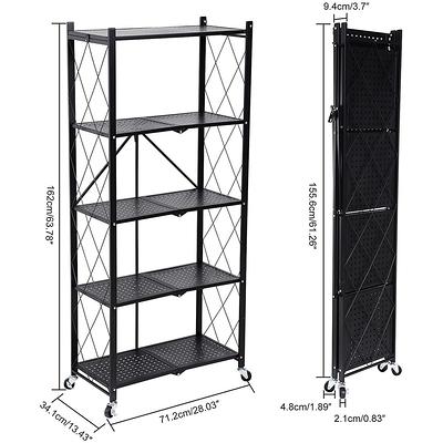 Txxplv 4 Tier Storage Shelves Wire Shelving Rack Unit, Adjustable Metal  Rack for Storage Kitchen Laundry Storage Rack (Black)