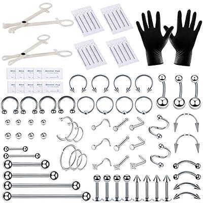  BodyAce G23 Titanium Threadless Piercing Taper, Insertion Pin,  Body Piercing Stretching Kit Assistant Tool for Nose/Ear/Navel/Lip/Eyebrow  [14G,16G,18G] : Beauty & Personal Care