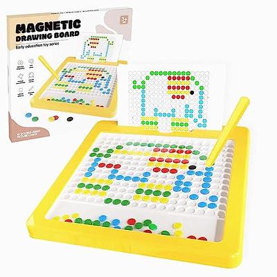 Kids Toys Magnetic Drawing Board Dots Travel Games for Ages 4-8 Gifts for  Boys Girls Learning Doodle Board with Magnet Beads - AliExpress