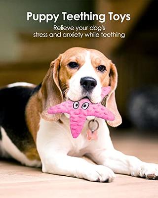 Dog Teething Toys for Puppies - Squeaky Plush for Puppies to Keep Them Busy,  Anxiety Relief. Dog