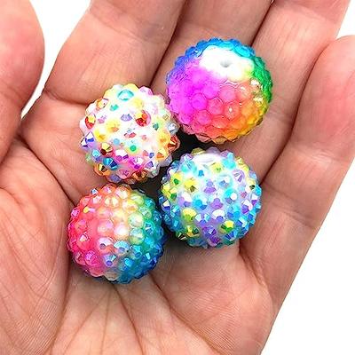 20mm, 16mm, 14mm, 12mm, 10mm Colorful Rhinestone Beads Round Spacer Beads  for Jewelry Bracelet Necklace Pen Bag Chain Making Crafts Supplies (20mm  Rainbow Color) - Yahoo Shopping