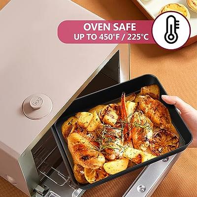 9.3 Inch Deep Toaster Oven Pan Tray, P&P CHEF Nonstick Coated Stainless  Steel Small Baking Pan, Rectangular Bakeware for Oven Cooking Use, Non  Toxic & Easy Clean - Yahoo Shopping