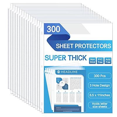 Sheet Clear Page Protectors for 3 Ring Binder Plastic Sleeves Paper  Protector