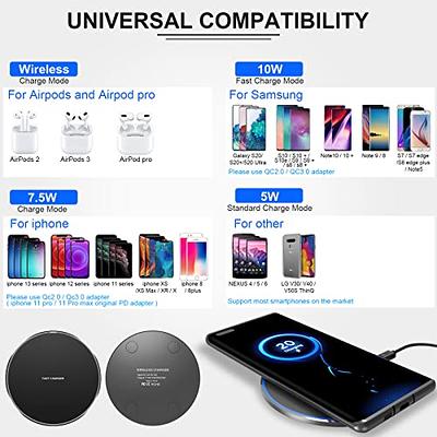  Fast Wireless Charger,20W Max Wireless Charging Pad Compatible  with iPhone 14/15/13/12/SE/11/11 Pro/XS Max/XR/X/8,AirPods;FDGAO Wireless  Charge Mat for Samsung Galaxy S23/S22/Note,Pixel/LG G8 7 : Cell Phones &  Accessories