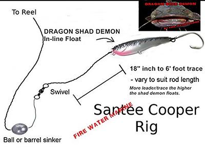 5 [Five] Dragon SHAD Demon in LINE Catfish/Striper DRAGGING Drift