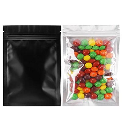 100 pieces resealable mylar bags with clear front window,sealable