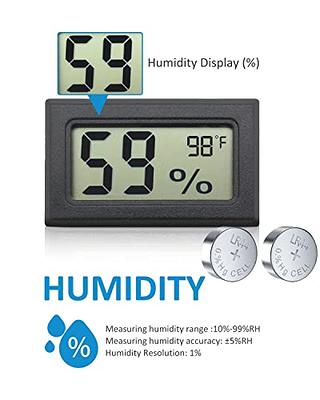 Portable Digital Thermometer Hygrometer Round Cigar Temperature