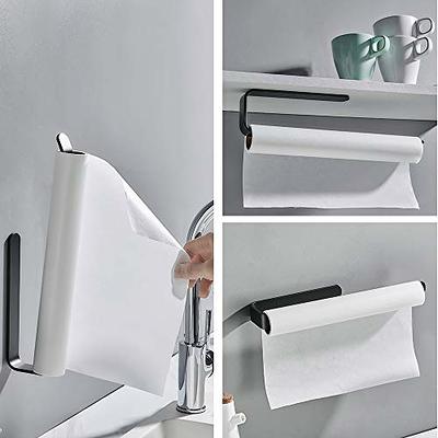 Paper Towel Holder - Self-Adhesive or Drilling, White Wall Mounted