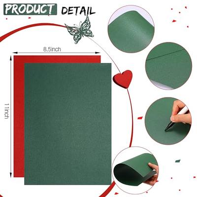 Holiday Christmas Colored Card Stock Paper, Red & Green 8.5 x 11 Cardstock  for Greeting Cards, Art & Crafts, Invitations | 65lb Cover, Printer