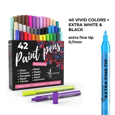 Artistro Set of 12 Acrylic Paint Markers Extra-fine Tip