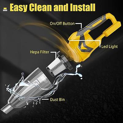 Nubrom 200W Cordless Handheld Vacuum for DEWALT 20V Max Battery(Battery Not  Included), Portable Vacuum for Pet Hair Wood Floor Carpet Sofa Car Cleaning  - Yahoo Shopping