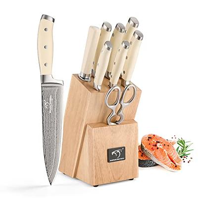  Knife Sets for Kitchen with Block, HUNTER.DUAL 15