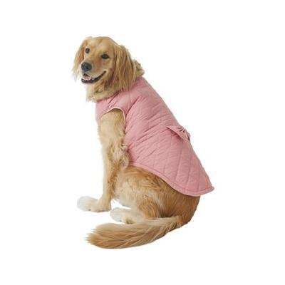 Frisco Boulder Plaid Insulated Dog & Cat Puffer Coat, Pink, Small