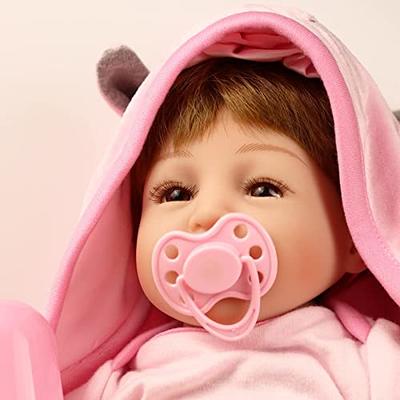  Pinky Reborn Baby Dolls Girl 20 Inch Soft Weighted Body  Realistic Newborn Baby Dolls with Pink Clothes and Headwear,Cute Lifelike  Handmade Silicone Sleeping Doll… : Toys & Games