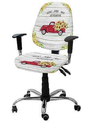 Possta Decor Office Chair Cover Country Sunflower Red Farm Truck Stretch Computer  Chair Slipcover,Removable Washable Rotating Chair Seat Cushion  Protector,Vintage Wood Board Yellow Watercolor Floral - Yahoo Shopping