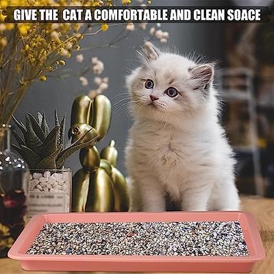 Cat Litter Box Semi Enclosed Sifting Litter Box High Sides Detachable  Shallow Pets Toilet Travel Litter