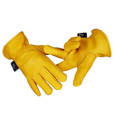 OZERO Leather Work Gloves for Men: Medium 1 Pair Cowhide Leather Working  Gloves for Driving Heavy Duty Mechanic Ranch - Women Gardening Leather Glove