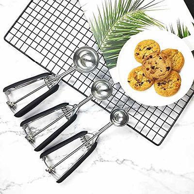 Ice Cream Scoops With Easy Trigger Stainless Steel Cookie Scoops Cookie  Dough Scoope With Trigger Cupcake Scoop Perfect Make Ball For Diy Fruit  Baller